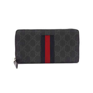 Gucci Signature Web Zip Around Wallet Round Zipper Long